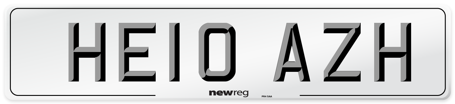 HE10 AZH Number Plate from New Reg